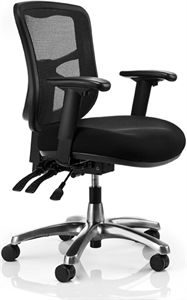 Buro Metro Chair High Back with Arms and  Polished Base