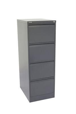 Go Steel GFCA 4 Filing Cabinet 4 Drawers 1321x460x620mm Black Ripple