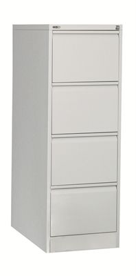 GO STEEL GFCA4 FILING CABINET 4 DRAWERS 1321 X 460 X 620MM SILVER GREY - GFCA4SG filing cabinets