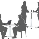 VISIONCHART ROUND MEETING/ COCKTAIL TABLE HEIGHT ADJUSTABLE  W800 X H680-1050 – BRT800