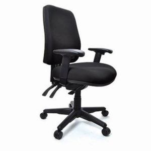 BURO ROMA 3 LEVER HIGH BACK CHAIR WITH ARMS BLACK