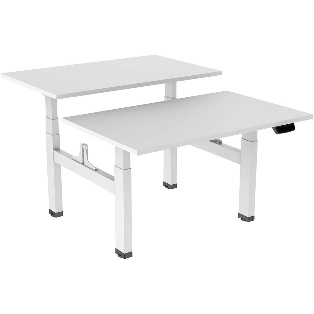 ERGOVIDA EED-643D ELECTRIC BACK TO BACK SIT-STAND DESK 2 PERSON 1800 X 750MM WHITE/WHITE