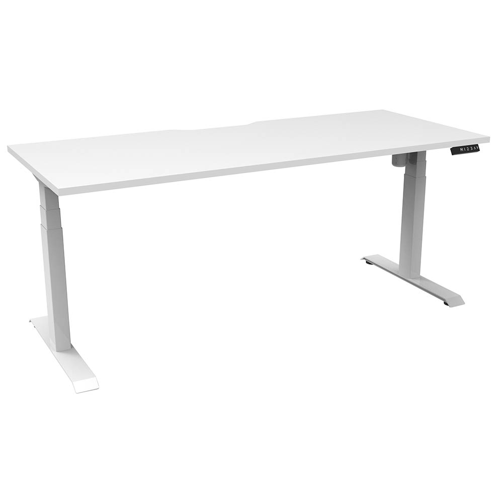 RAPIDLINE BOOST LIGHT SINGLE SIDED WORKSTATION 1800MM NATURAL WHITE TOP / WHITE FRAME