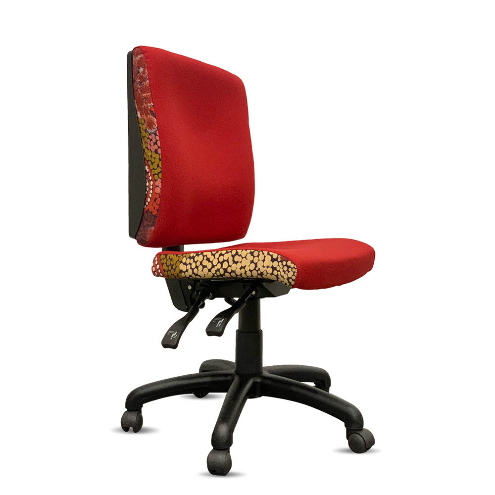ORANGE DUST KATHERINE OFFICE CHAIR SPECTRUM MEDIUM BACK RED OCHRE