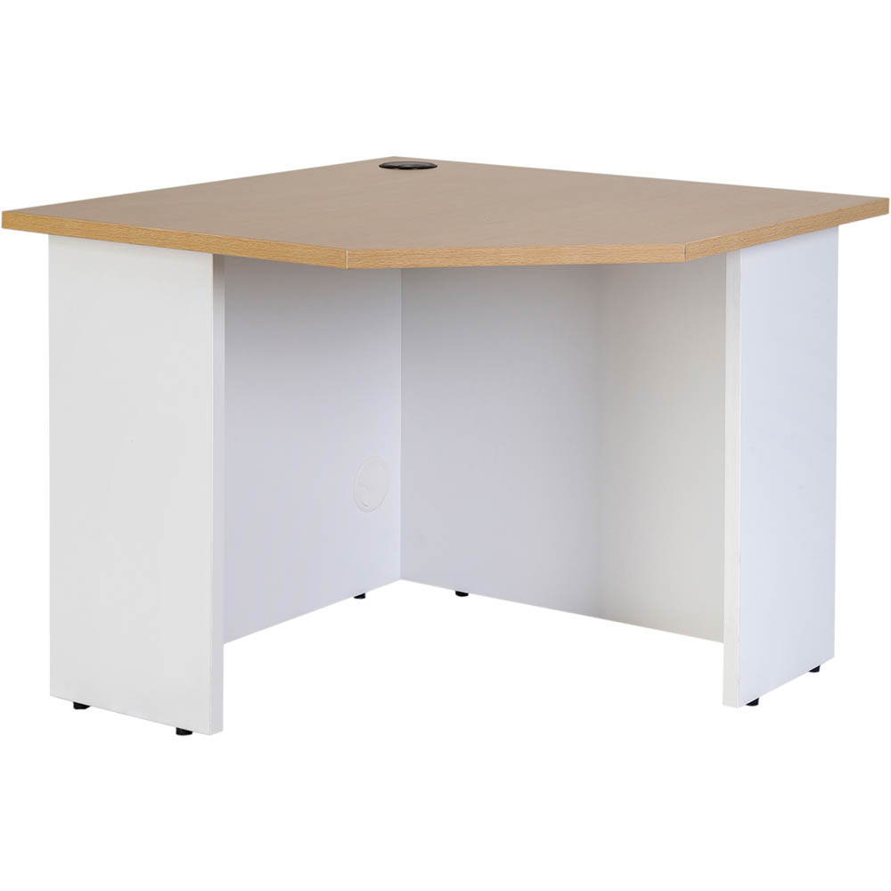 OXLEY CORNER WORKSTATION UNIT 900 X 900 X 750MM OAK/WHITE