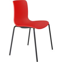 DAL ACTI CHAIR 4-LEG BLACK POWDERCOAT FRAME POLYPROP SHELL