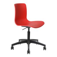 DAL ACTI CHAIR 5-WAY SWIVEL ALUMINIUM-BLACK BASE ON CASTORS POLYPROP SHELL
