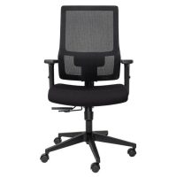 BURO MANTRA CHAIR MESH BACK WITH ARMS 645 X 585 X 1165MM BLACK