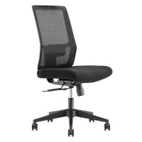 BURO MANTRA CHAIR MESH BACK WITHOUT ARMS 645 X 585 X 1165MM BLACK