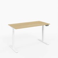 ERGOVIDA EED-623D ELECTRIC SIT-STAND DESK 1800 X 750MM WHITE/OAK TOP
