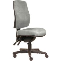 ERGOSELECT SPARK ERGONOMIC CHAIR HIGH BACK 3 LEVER SEAT SLIDE BLACK NYLON BASE