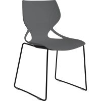 DAL GRAB CHAIR SLED BASE BLACK POWDERCOAT FRAME
