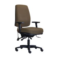 DAL BPLUS HIGH BACK CHAIR LARGE GELTEQ G2SEAT WITH ARMS WARWICK GRAVITY CHOCOLATE