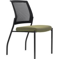 URBIN 4 LEG MESH BACK CHAIR GLIDES BLACK FRAME