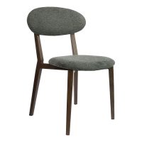 DURAFURN ATLANTA CHAIR NARROW BACKREST WENGE FRAME/DARK GREY FABRIC SEAT AND BACKREST