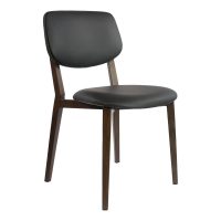 DURAFURN ATLANTA CHAIR LARGE BACKREST WENGE FRAME/BLACK VINYL SEAT AND BACKREST