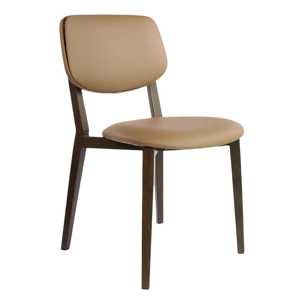 DURAFURN ATLANTA CHAIR LARGE BACKREST WENGE FRAME/TAUPE VINYL SEAT AND BACKREST