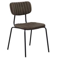DURAFURN TIRAMISU CHAIR BLACK FRAME CHARCOAL FABRIC
