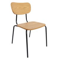 DURAFURN TIRAMISU CHAIR BLACK FRAME OAK PLY