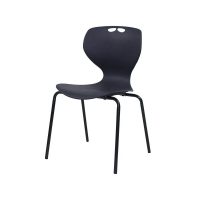 SYLEX ROSWELL CHAIR 4-LEG 430MM CHARCOAL SEAT BLACK FRAME