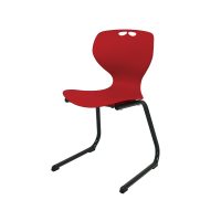 SYLEX ROSWELL CHAIR REVERSE CANTILEVER 310MM RED SEAT BLACK FRAME