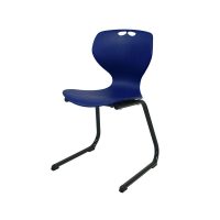 SYLEX ROSWELL CHAIR REVERSE CANTILEVER 380MM BLUE SEAT BLACK FRAME