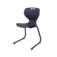 SYLEX ROSWELL CHAIR REVERSE CANTILEVER 460MM CHARCOAL SEAT BLACK FRAME