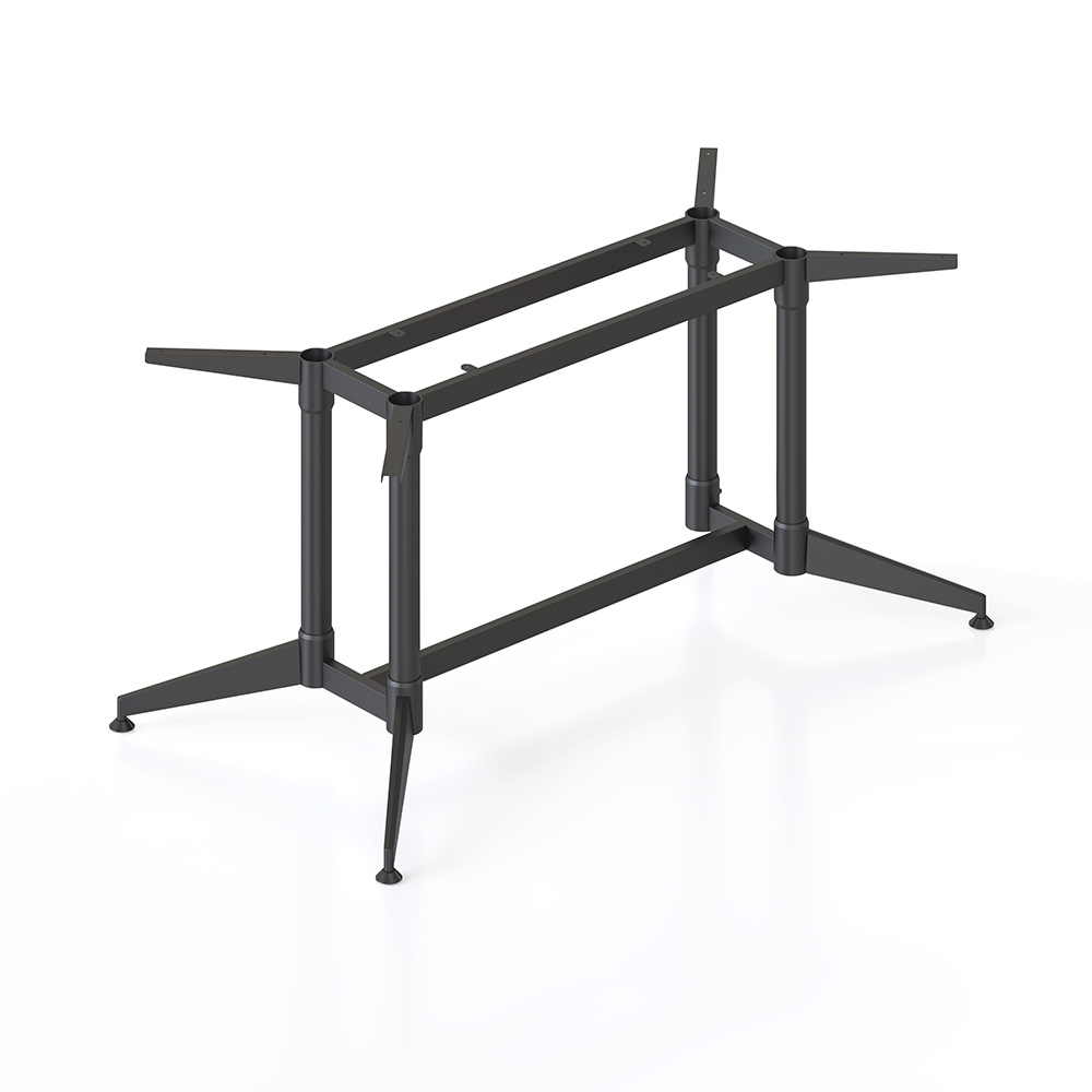 RAPIDLINE TYPHOON SINGLE STAGE MEETING TABLE FRAME 1800MM BLACK P/C ALL OVER