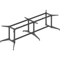 RAPIDLINE TYPHOON DOUBLE STAGE MEETING TABLE FRAME 3200MM BLACK P/C ALL OVER