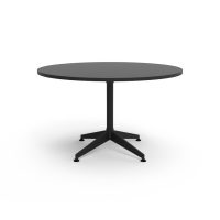 RAPIDLINE TYPHOON MEETING TABLE 4 STAR ROUND 1200MM BLACK TOP AND BLACK P/C ALL OVER FRAME