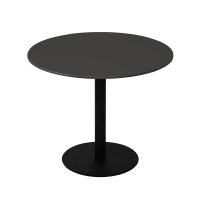RAPIDLINE ESTILLO ROUND TABLE DISC BASE 1200 X 755MM BLACK TOP AND BLACK P/C