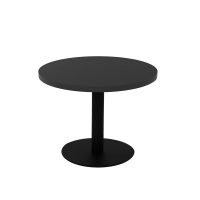 RAPIDLINE ESTILLO ROUND COFFEE TABLE 600 X 755MM BLACK TOP AND BLACK P/C