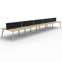 RAPIDLINE ETERNITY WORKSTATION 10 PEOPLE BACK TO BACK WITH SCREEN
