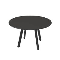 RAPIDLINE ETERNITY ROUND TABLE 1200 X 730MM BLACK TOP AND BLACK P/C FRAME