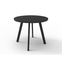 RAPIDLINE ETERNITY ROUND TABLE 900 X 730MM BLACK TOP AND BLACK P/C FRAME