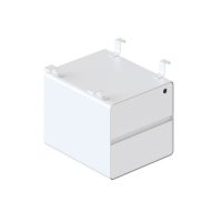 RAPIDLINE DELUXE INFINITY 2 DRAWER HANGING PEDESTAL WHITE MELAMINE FRONTS AND WHITE P/C FRAME