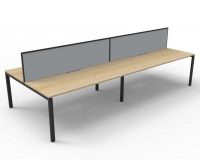 RAPID INFINITY DELUXE 4 PERSON PROFILE LEG DOUBLE SIDED WORKSTATION WITH SCREEN