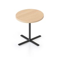 RAPIDLINE KOLO SIDE AND COFFEE TABLE 500 X 457MM NATURAL OAK TOP AND BLACK P/C FRAME