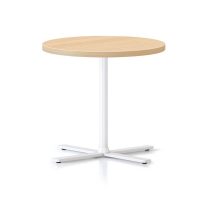 RAPIDLINE KOLO SIDE AND COFFEE TABLE 500 X 457MM NATURAL OAK TOP AND WHITE P/C FRAME