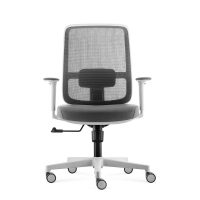 RAPIDLINE LOTTO MEDIUM BACK MESH OPERATOR CHAIR 685 X 580 X 950MM WHITE FRAME AND GREY MESH