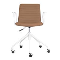 RAPIDLINE PIXEL 5 STAR CHAIR WITH ARMS AMBER/WHITE