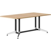 RAPIDLINE TYPHOON MEETING TABLE RECTANGLE 1800W X 750D MM NATURAL OAK TOP