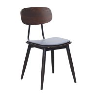 DURAFURN AUSTIN CHAIR BLACK PU VINYL SEAT WENGE BACKREST 500 X 550 X 450MM