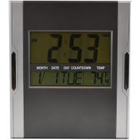 ITALPLAST DIGITAL DESK / WALL CLOCK GREY