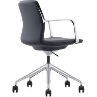 EXECUTIVE PORTFOLIO GRANGE CHAIR MEDIUM BACK GENUINE LEATHER 490 X 450 X 805MM BLACK
