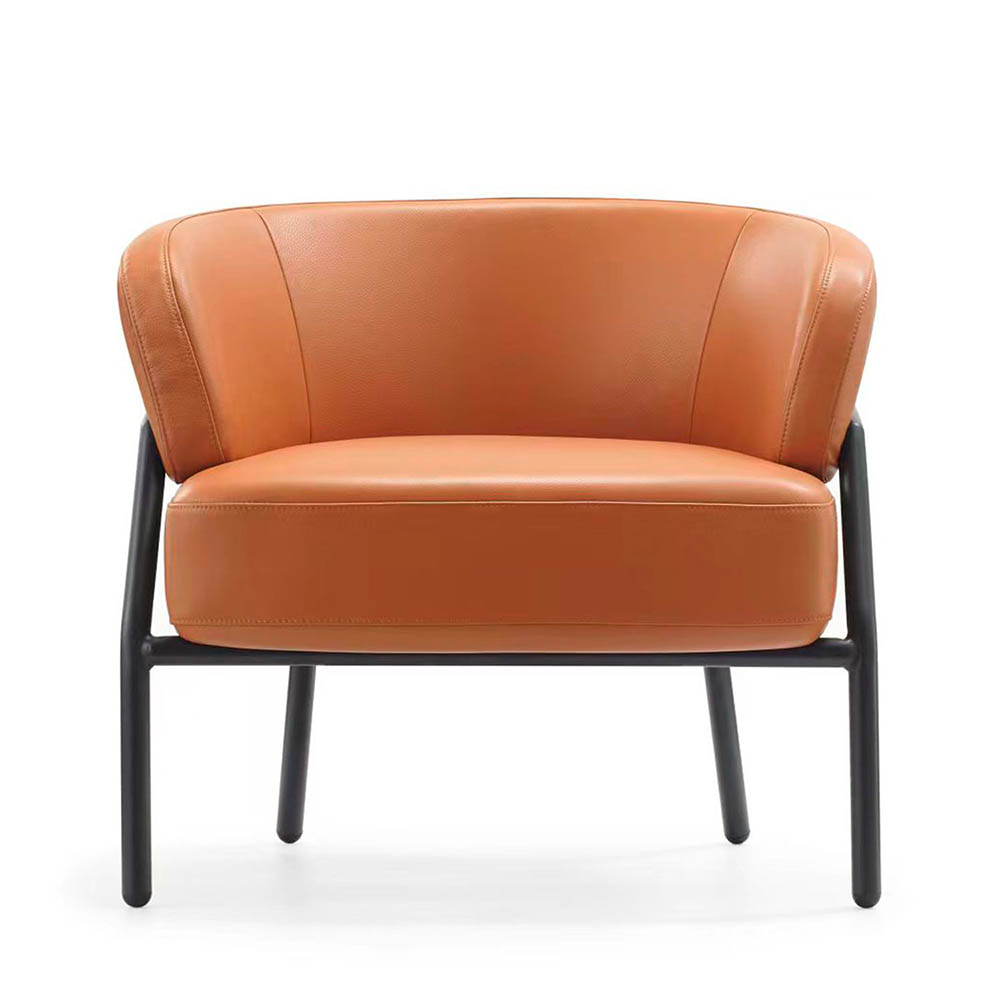 EXECUTIVE PORTFOLIO SORRENTO CHAIR MEDIUM BACK GENUINE LEATHER 500 X 500 X 640MM ORANGE