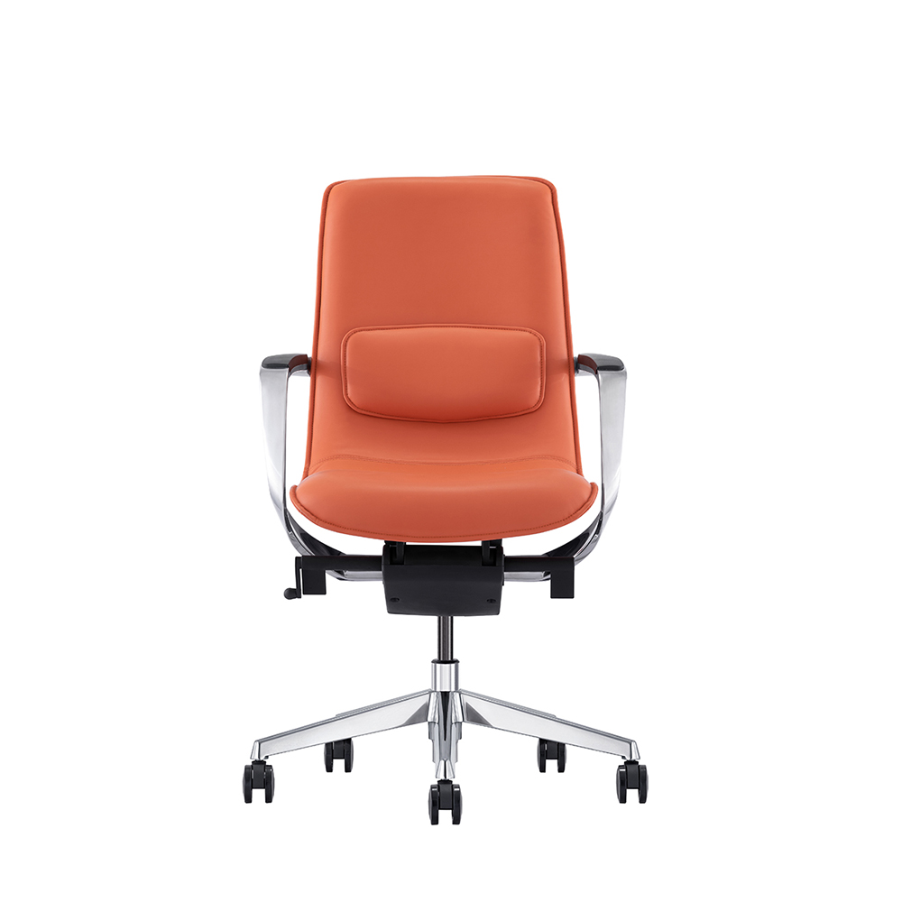 EXECUTIVE PORTFOLIO TITAN CHAIR MEDIUM BACK GENUINE LEATHER 500 X 440 X 980MM ORANGE