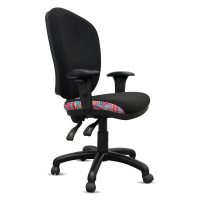 ORANGE DUST ALICE CHAIR WITH ARMS HIGH BACK 510 X 490 X 960MM OPAL BLACK