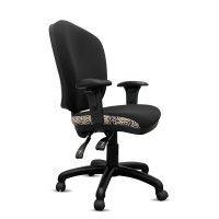 ORANGE DUST ALICE CHAIR WITH ARMS MEDIUM BACK 510 X 490 X 880MM DOTS BLACK