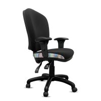 ORANGE DUST ALICE CHAIR WITH ARMS MEDIUM BACK 510 X 490 X 880MM ROCK BLACK